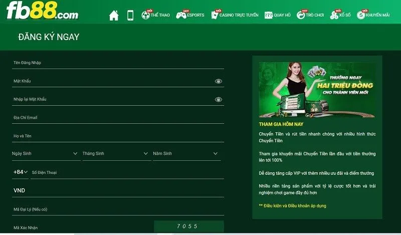 Cung cấp đầy đủ các thông tin cá nhân theo hướng dẫn của nhà cái
